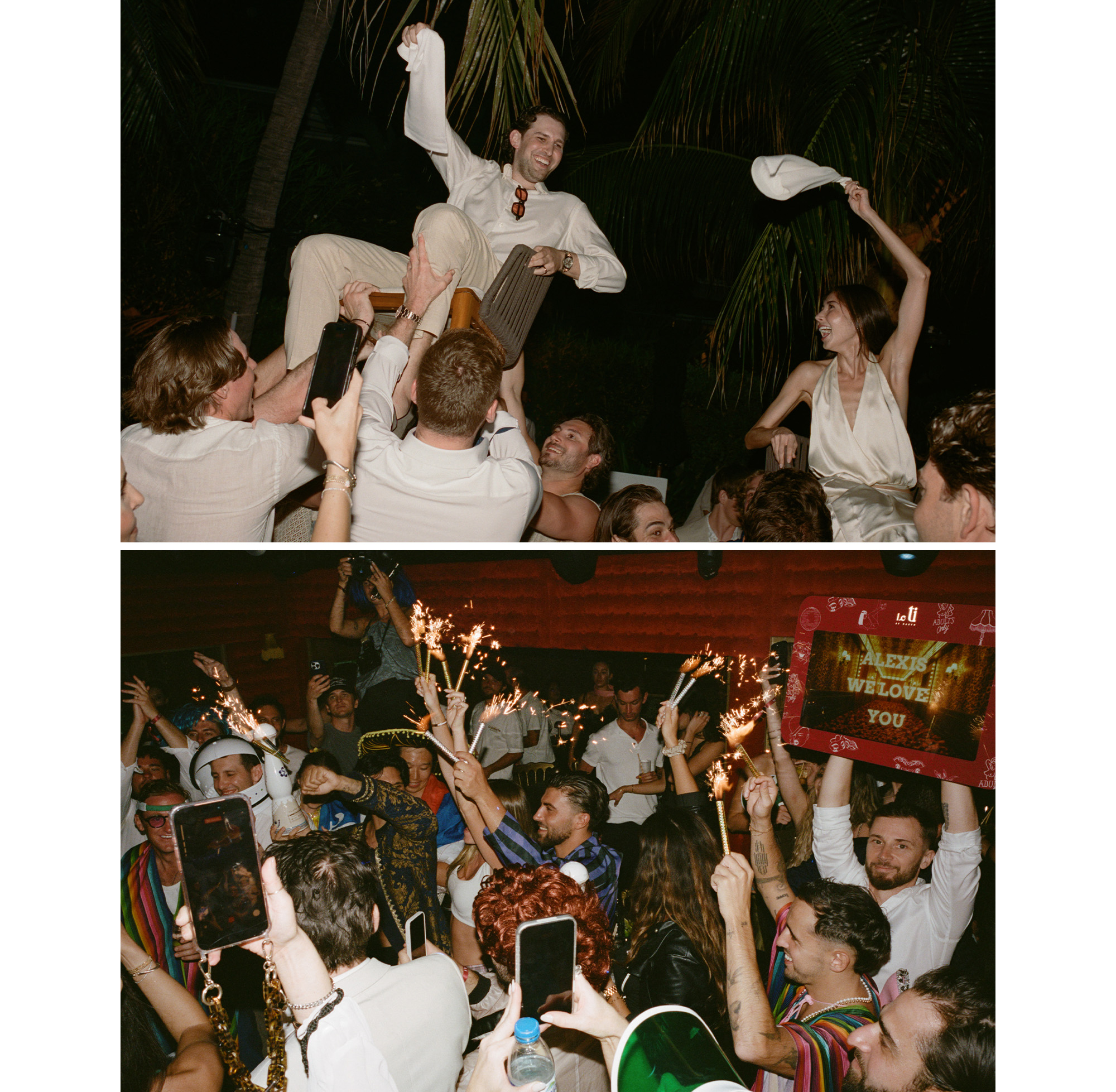 Collage from the after-party.