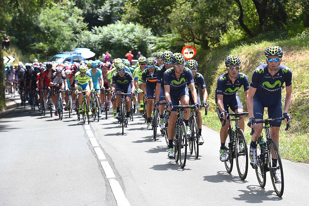 Movistar leads the main field for Alejandro Valverde
