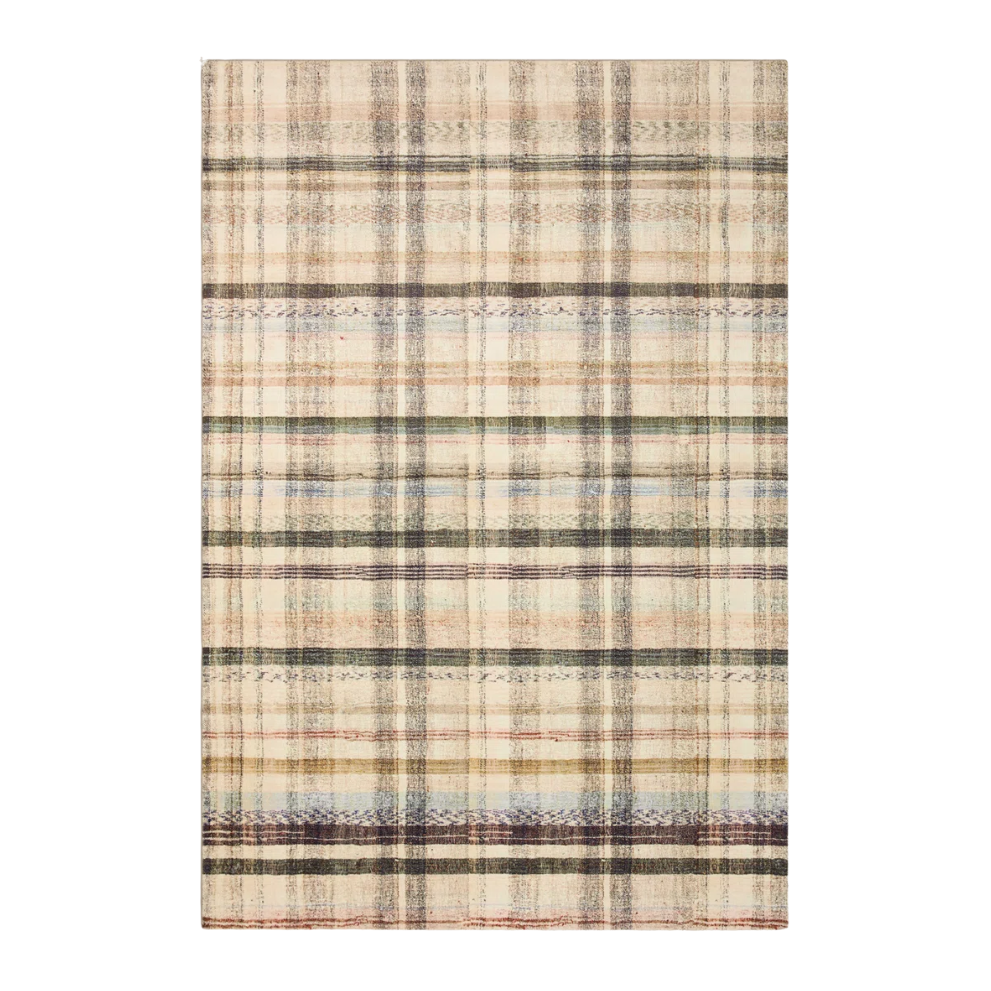 a plaid rug