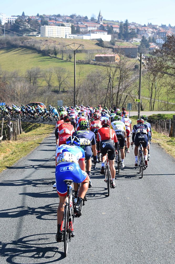 The peloton rear of the peloton.
