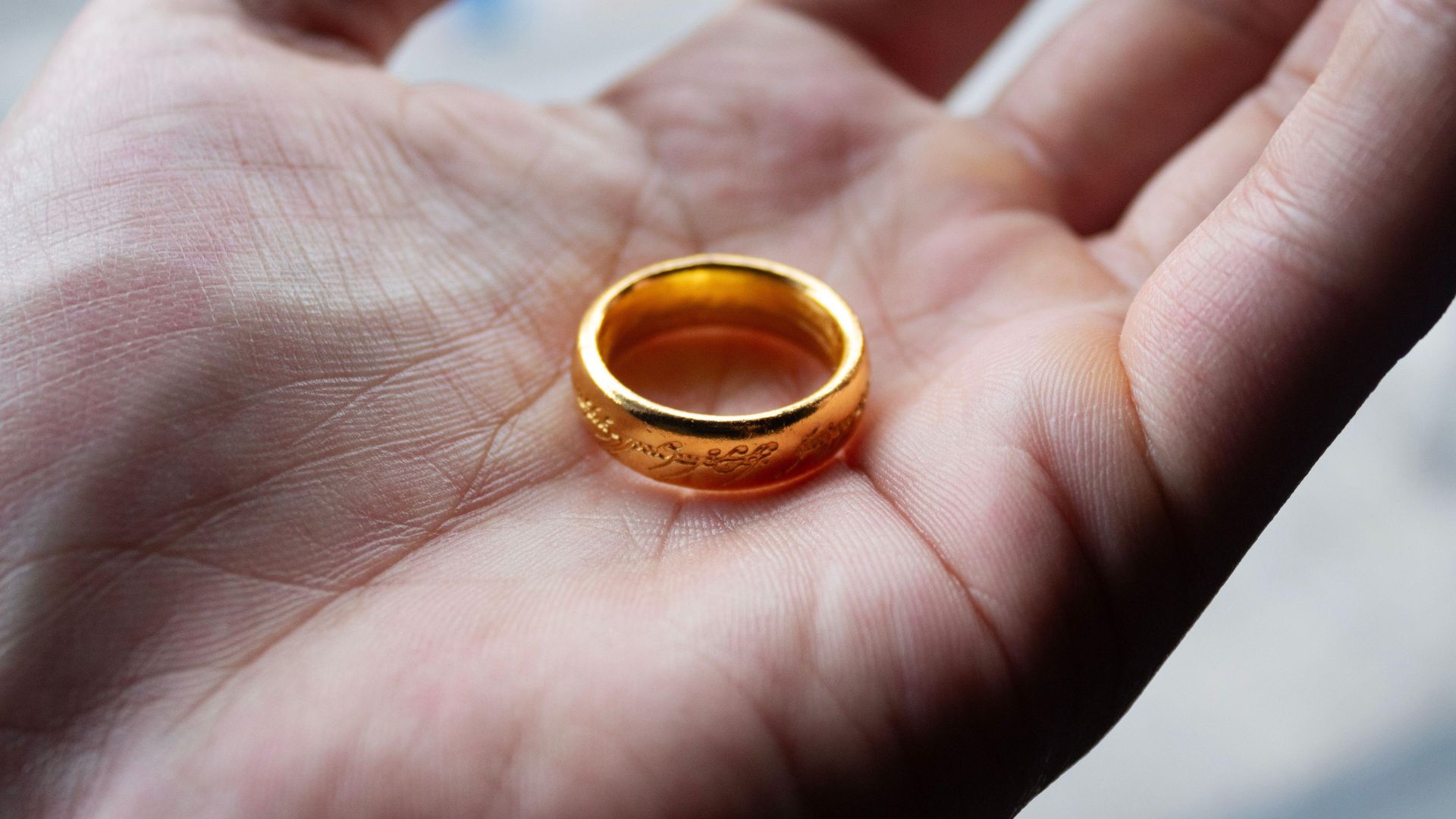 A scene from the Lord of the Rings, showing the magical Ring