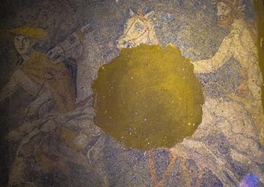 &amp;#039;Mystery tomb&amp;#039; in Greece reveals mosaic of Greek god Hermes