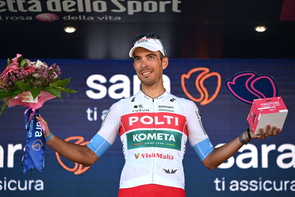 Mirco Maestri (Polti Kometa) was awarded the most combative rider prize for stage 9