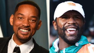 Will Smith at the Vanity Fair Oscar party and Floyd Mayweather at a match press conference