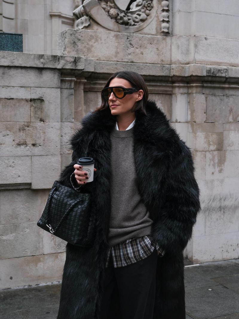 Sarah wearing the Bottega Andiamo.