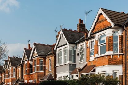 Row of houses in the UK