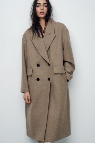 Wool Blend Oversized Coat