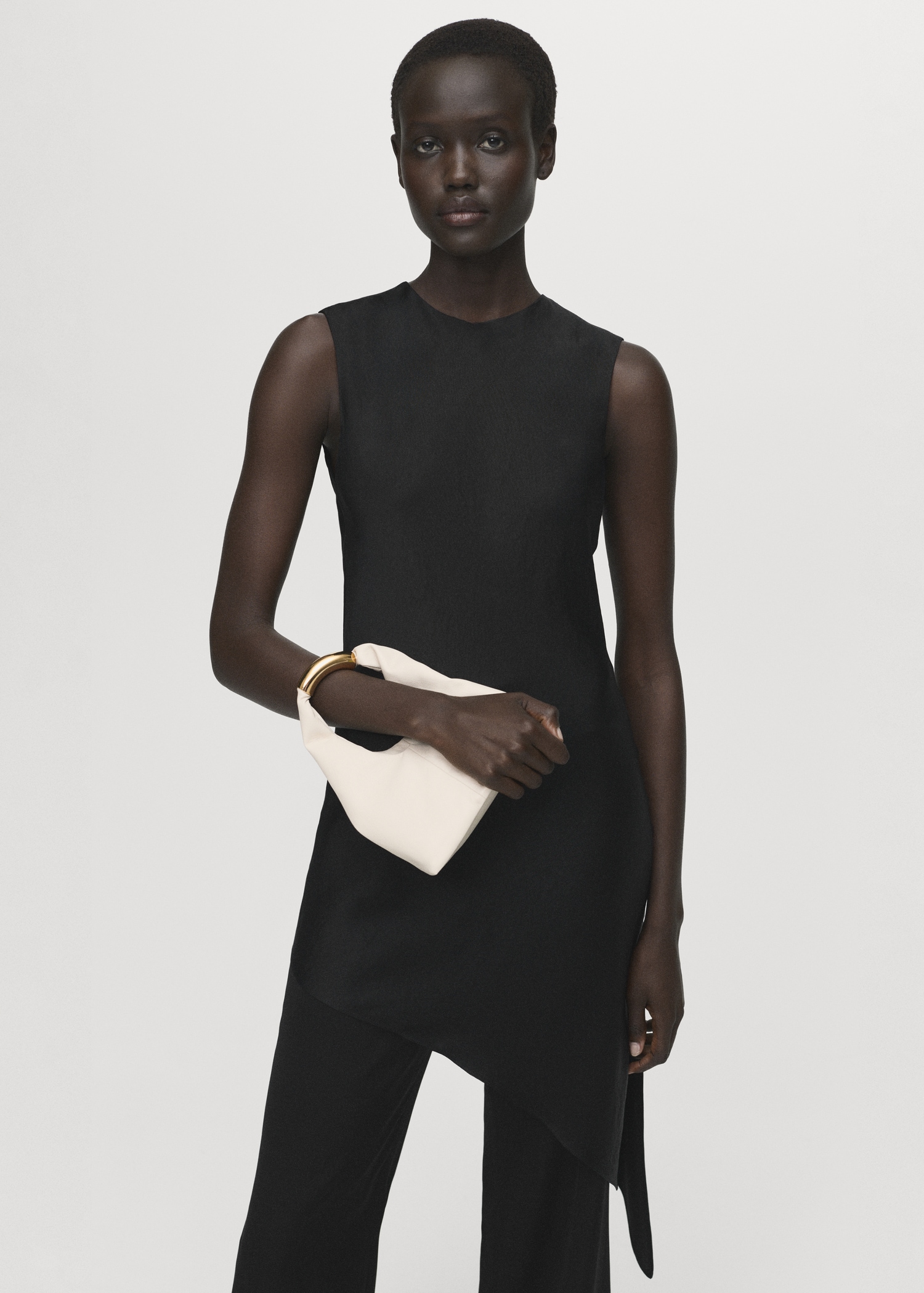 Asymmetrical Satin Top - Women | Mango United Kingdom