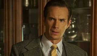 Agent Carter Edwin Jarvis seems confused or concerned