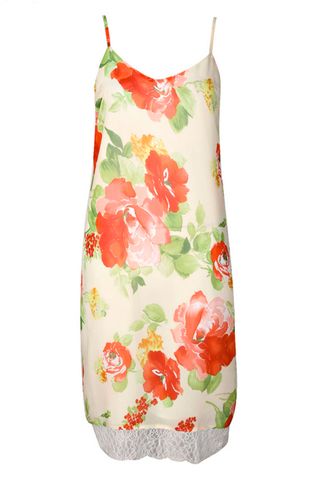 Boohoo Etta Lace Hem Floral Cami Dress, £15