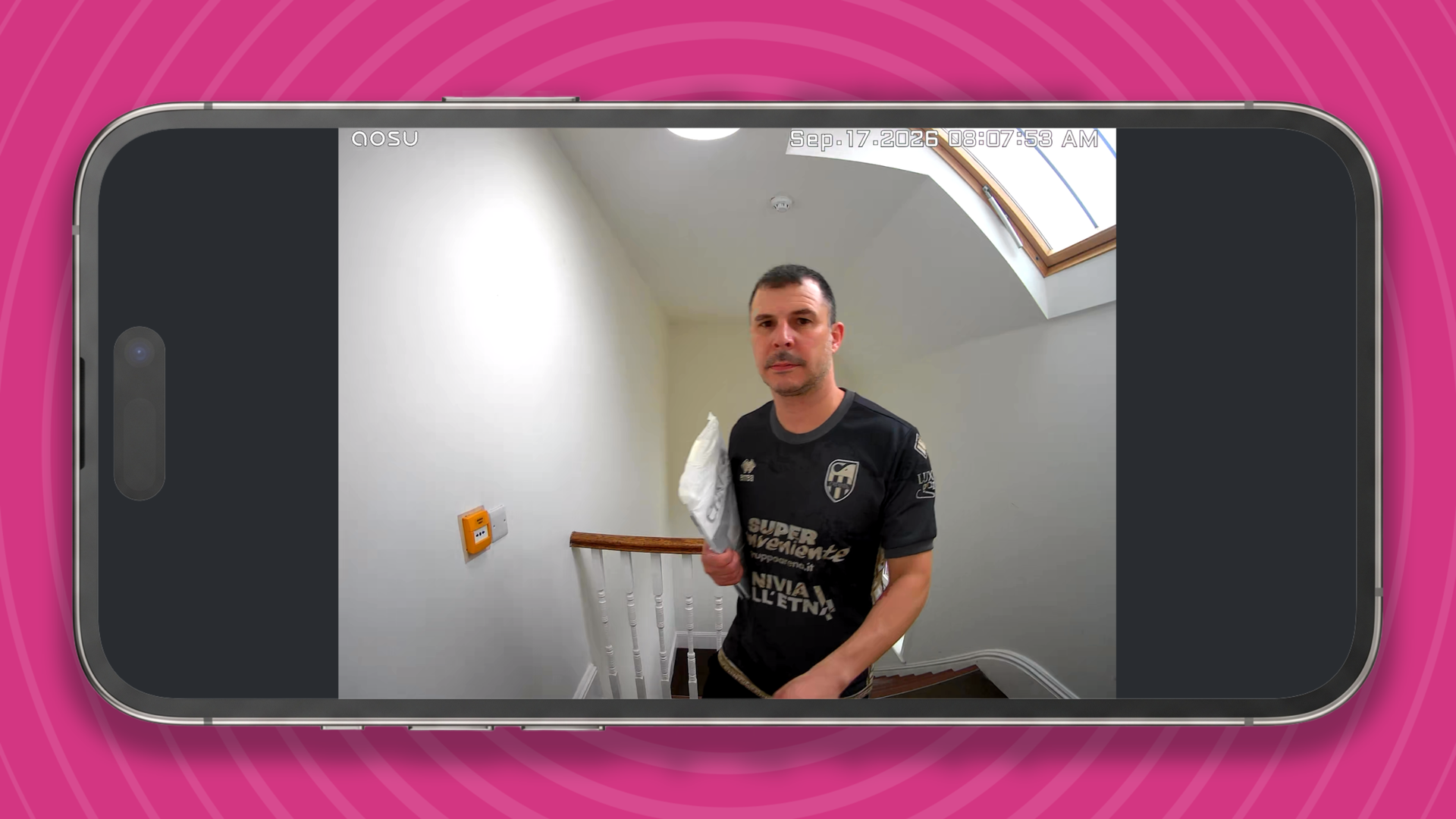 Screengrab of footage in Aosu Video Doorbell R1 Ultra app