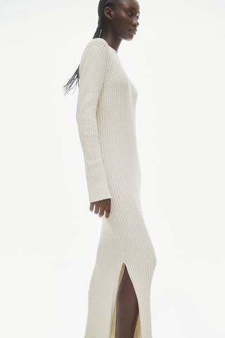 Long Rib-Knit Dress