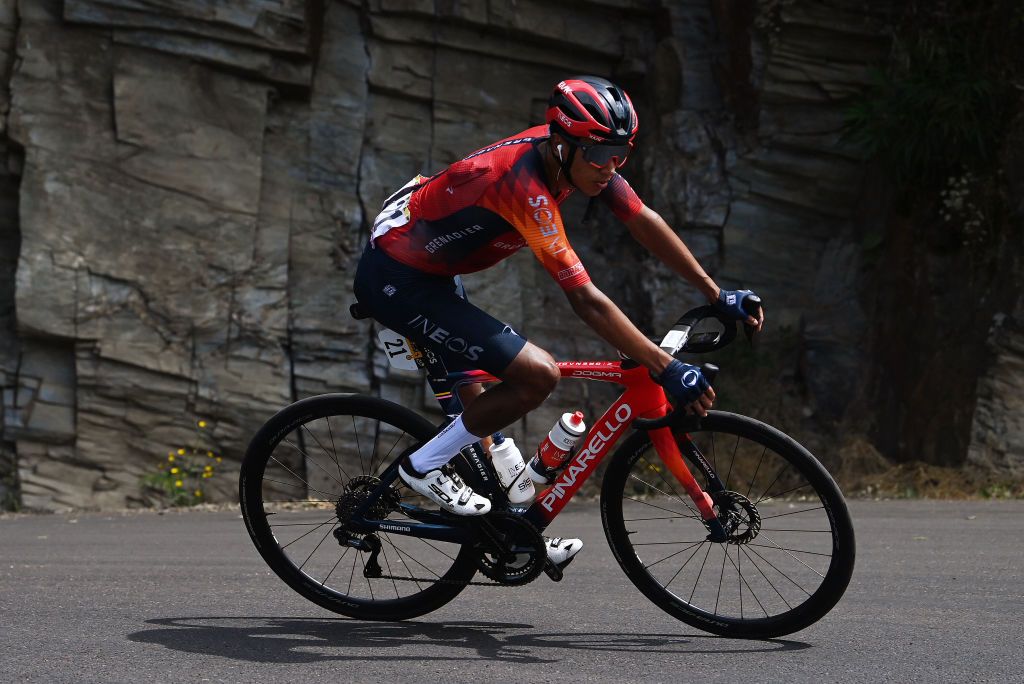 COURCHEVEL FRANCE JULY 19 Egan Bernal of Colombia and Team INEOS Grenadiers competes during the stage seventeen of the 110th Tour de France 2023 a 1657km at stage from SaintGervais MontBlanc to Courchevel UCIWT on July 19 2023 in Courchevel France Photo by Tim de WaeleGetty Images