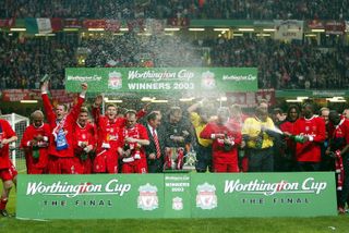 Liverpool won the League Cup for a seventh time back in 2003