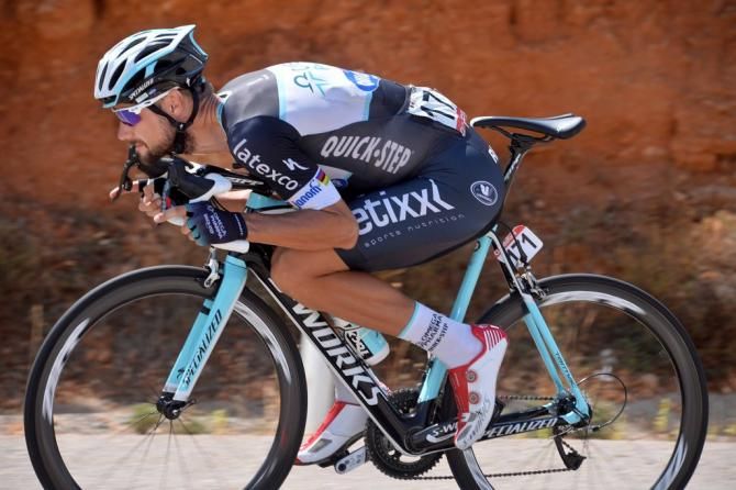 Tom Boonen (Omega Pharma-Quickstep) getting aero
