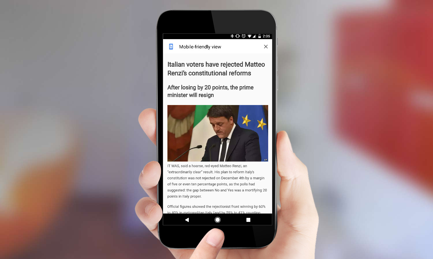 Get a Mobile Friendly View in Chrome