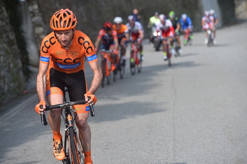 Davide Rebellin (CCC-Sprandi-Polkowice) attacks