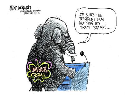 Political cartoon Republicans Obama impeach