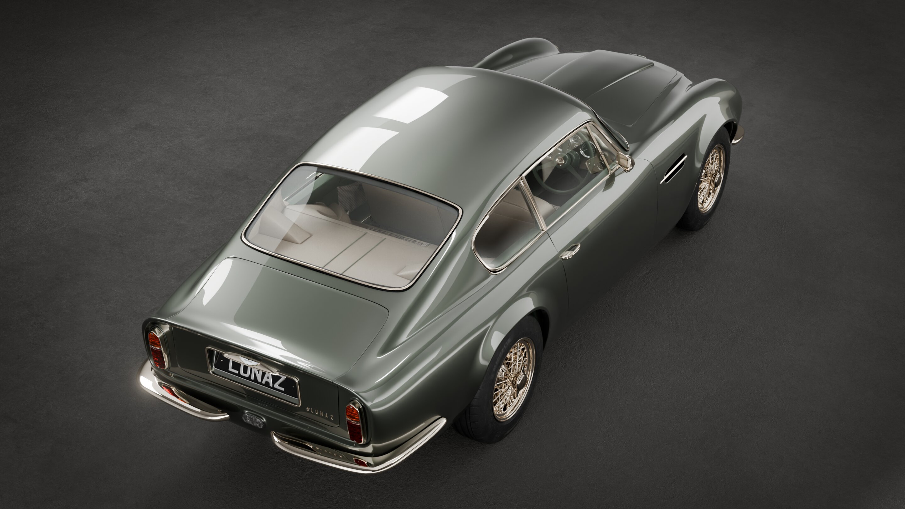 The Lunaz Aston Martin DB6. It looks like a normal DB6, but much more shiny and luxurious