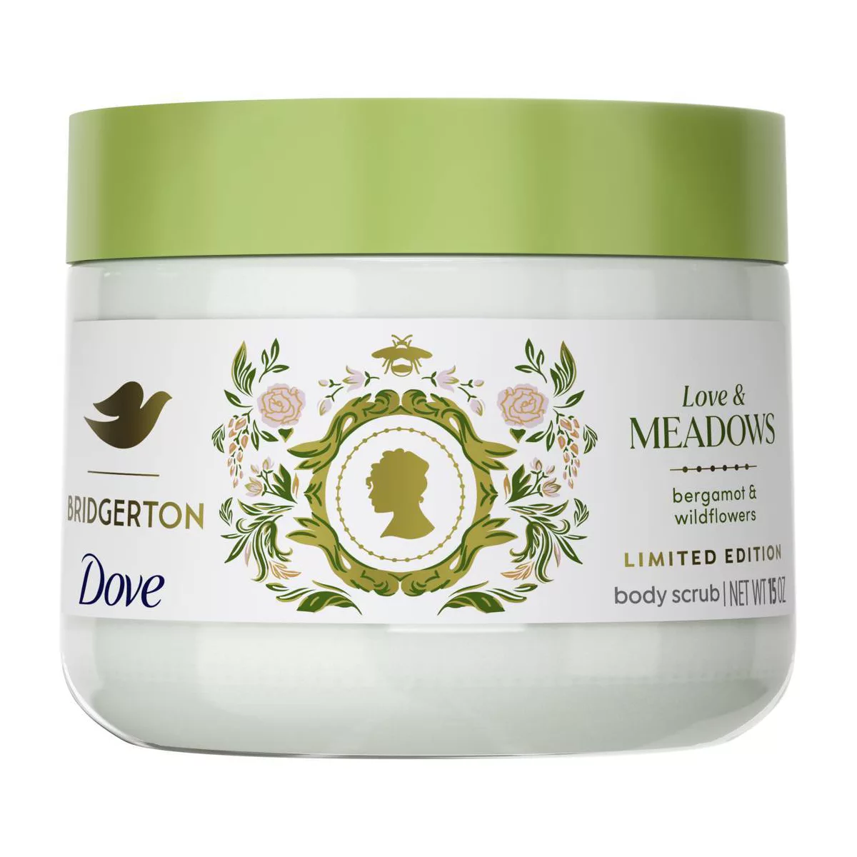 Dove Beauty Limited Edition Bridgerton Body Scrub - Love U0026#38; Meadows - Bergamot U0026#38; Wildflowers Scent - 15oz