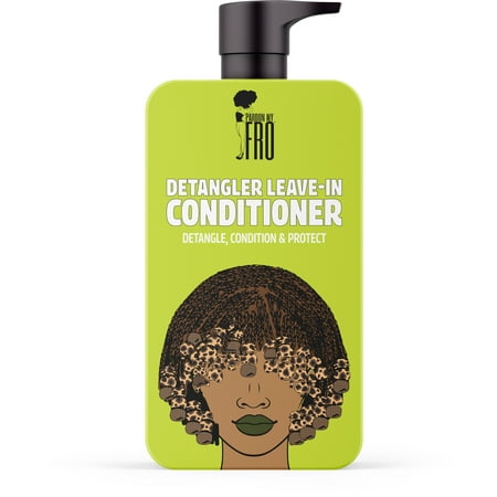 Pardon My Fro Detangling Leave-In Conditioner With Argan and Jojoba Oil, 4a-4c Hair Types, 12 Fl Oz