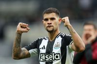 Manchester City target Bruno Guimaraes of Newcastle United celebrates victory after the Premier League match between Newcastle United FC and Tottenham Hotspur FC at St James' Park on September 01, 2024 in Newcastle upon Tyne, England. (Photo by George Wood/Getty Images)