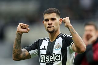 Newcastle squad for 2024/25 NEWCASTLE UPON TYNE, ENGLAND - SEPTEMBER 01: Bruno Guimaraes of Newcastle United celebrates victory after the Premier League match between Newcastle United FC and Tottenham Hotspur FC at St James' Park on September 01, 2024 in Newcastle upon Tyne, England. (Photo by George Wood/Getty Images)