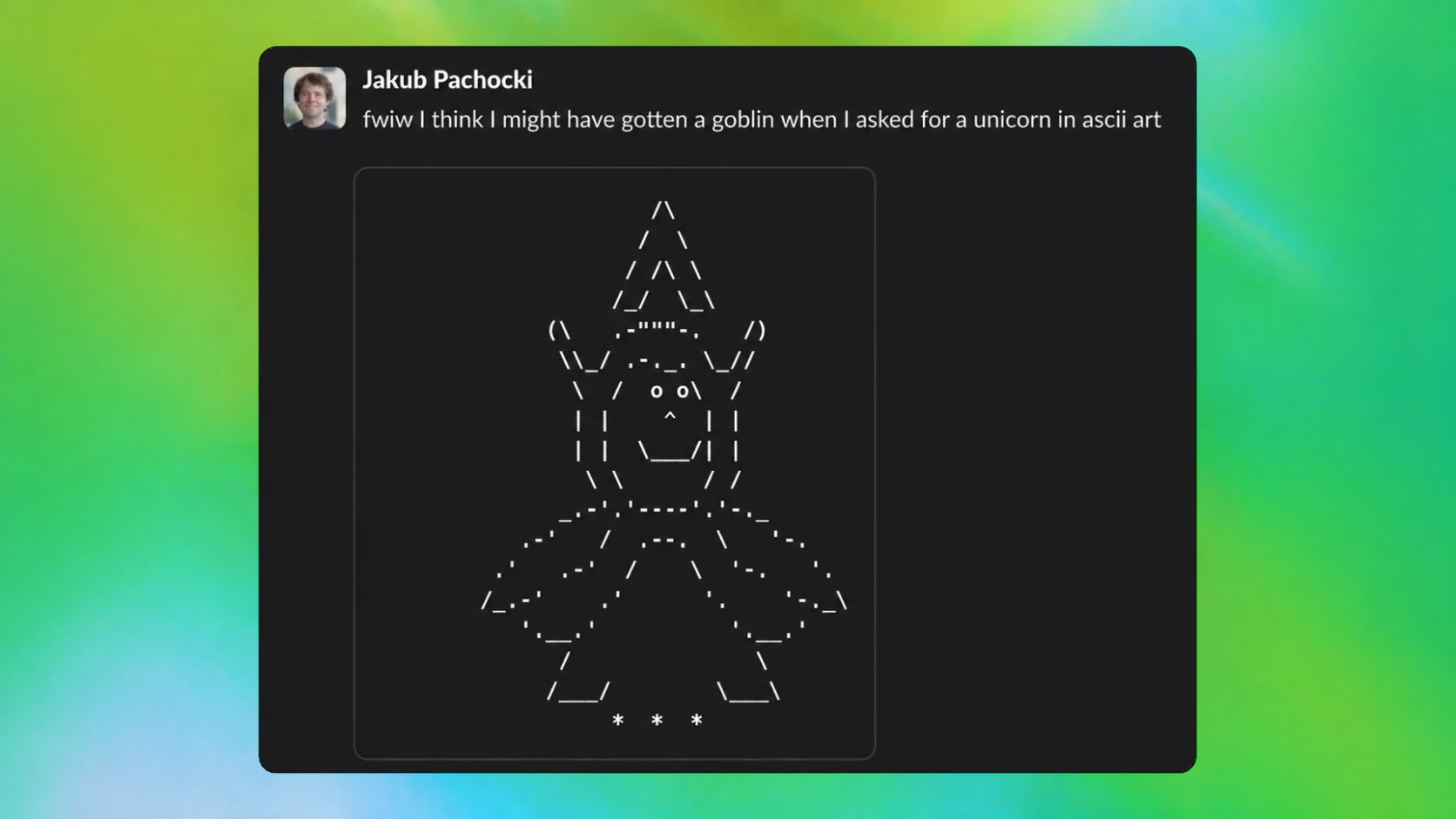 ChatGPT ascii art goblin