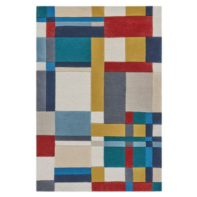 primary colour geometric rug from John Lewis