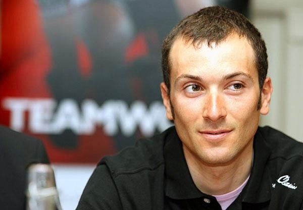 Team leader and Tour De France favourite Ivan Basso at the press conference listens to the announcement of the team for the tough event