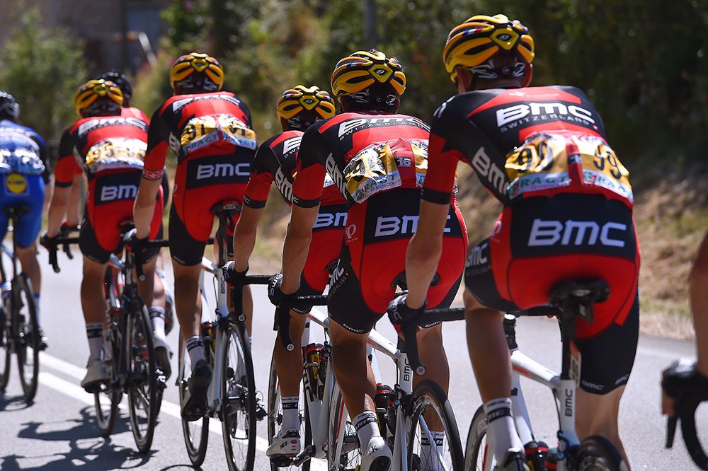 BMC line up in support of race leader Greg Van Avermaet