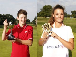 American Golf Junior championship winners Kyle Honer and Elle Gibson