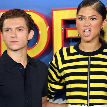 Tom Holland and Zendaya attend the "Spider-Man : Homecoming" photocall at The Ham Yard Hotel on June 15, 2017 in London, England