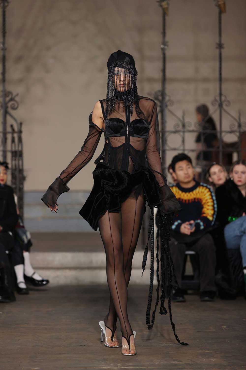 on the runway at London Fashion Week AW23