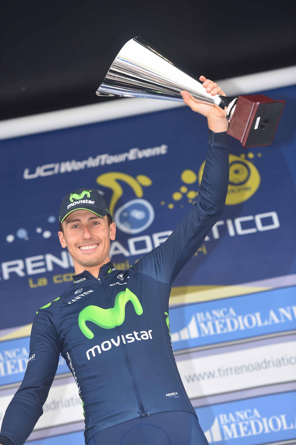 The first trophy of the week for Adriano Malori