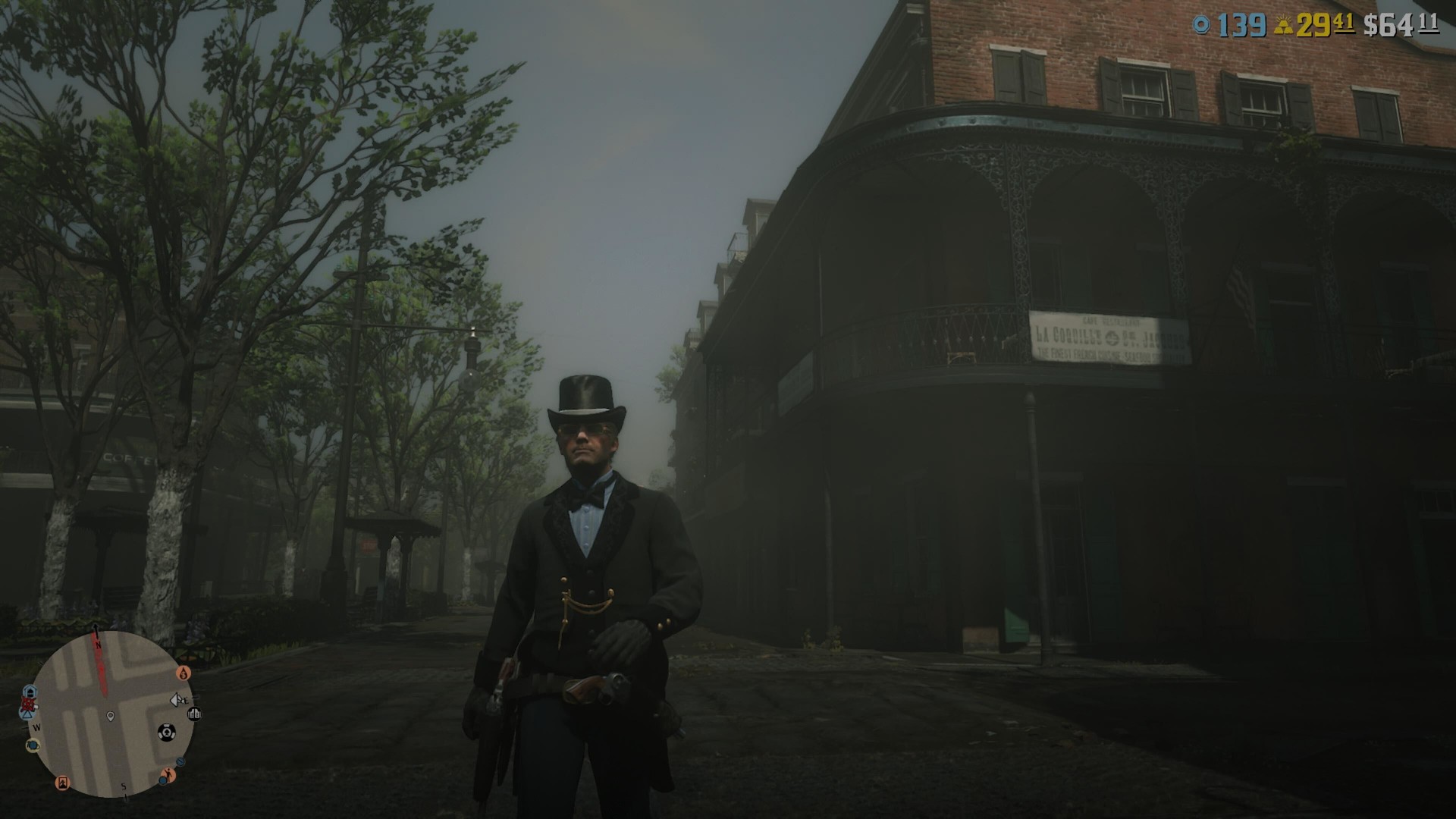 Average man Lord Percy Knickerbocker blends in with the local color in Red Dead Online