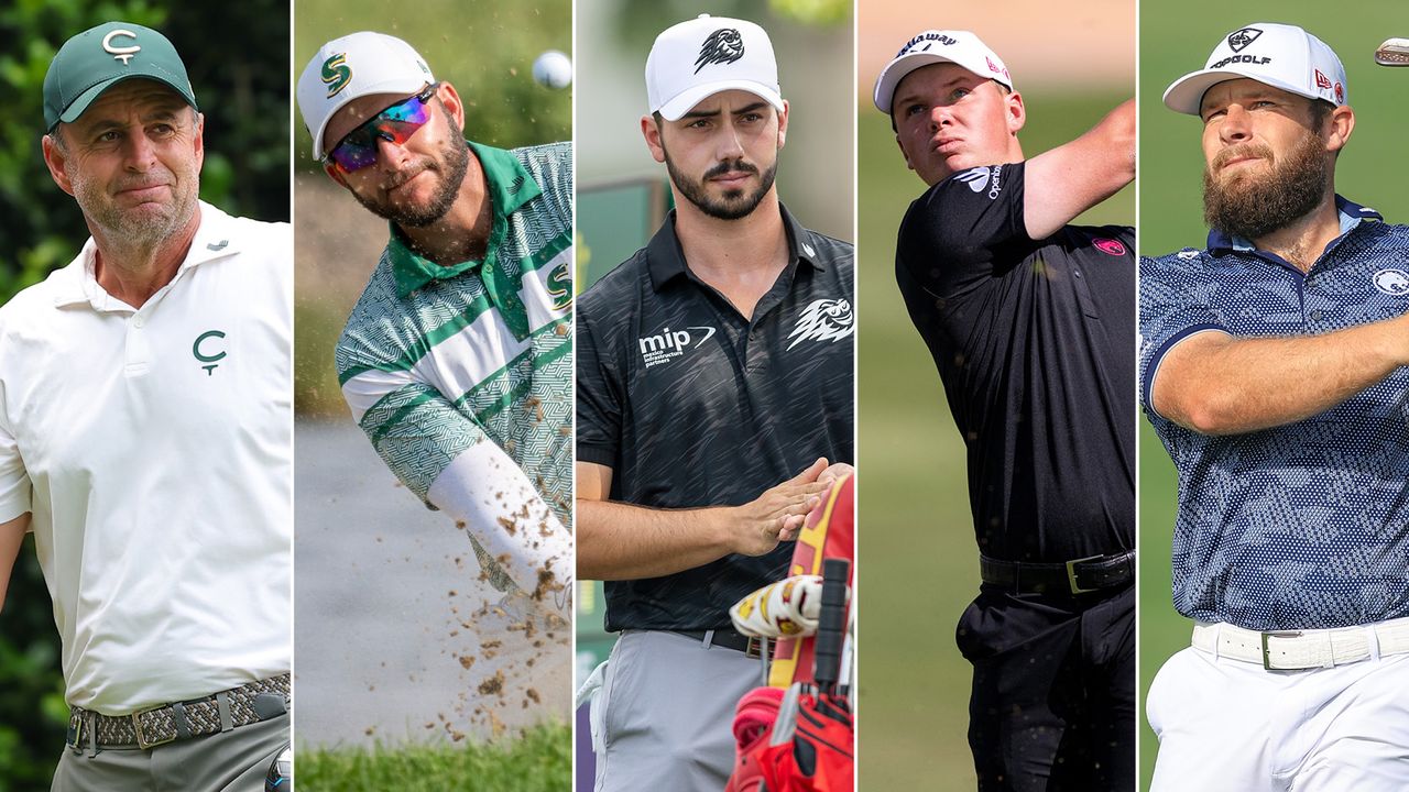 Five different LIV Golfers hit shots