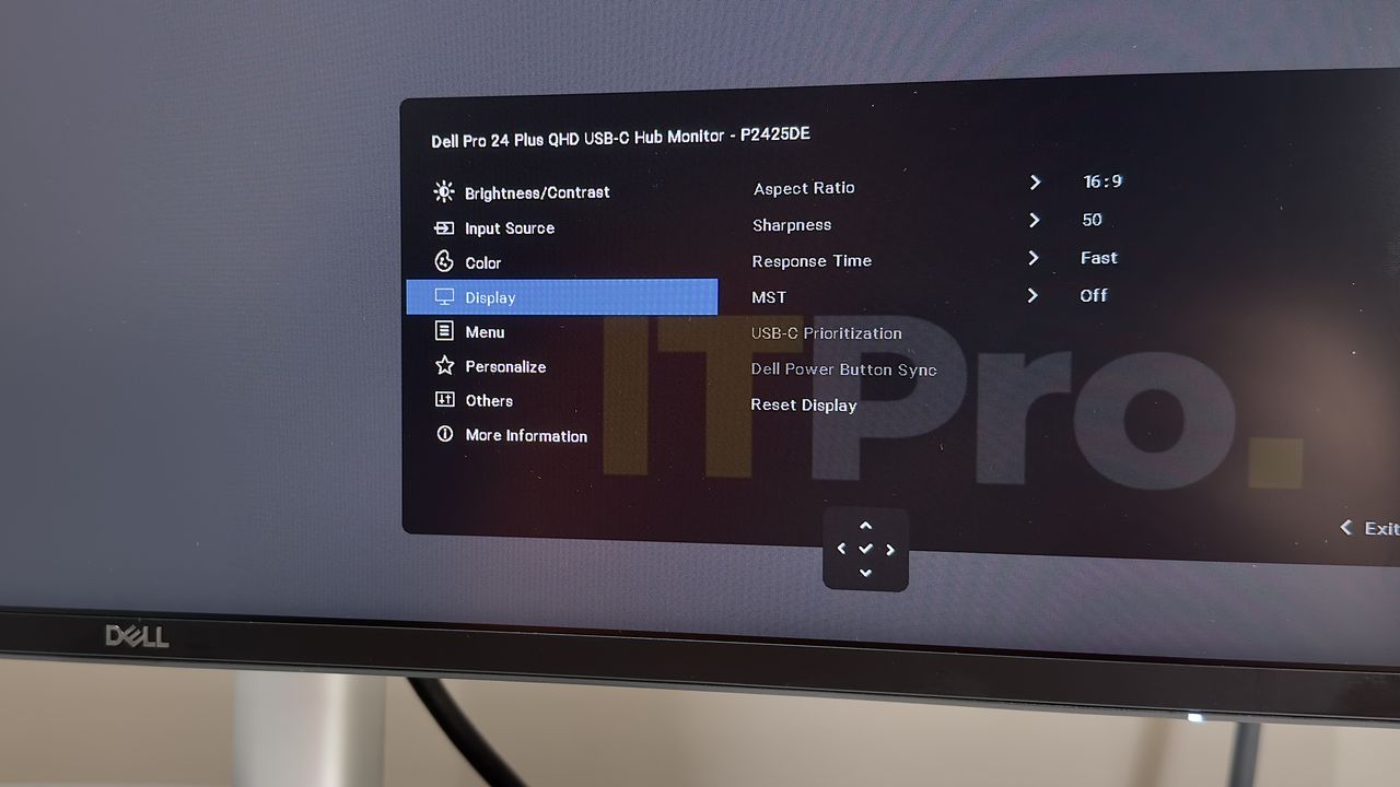 The Dell P2425DE monitor on a desk