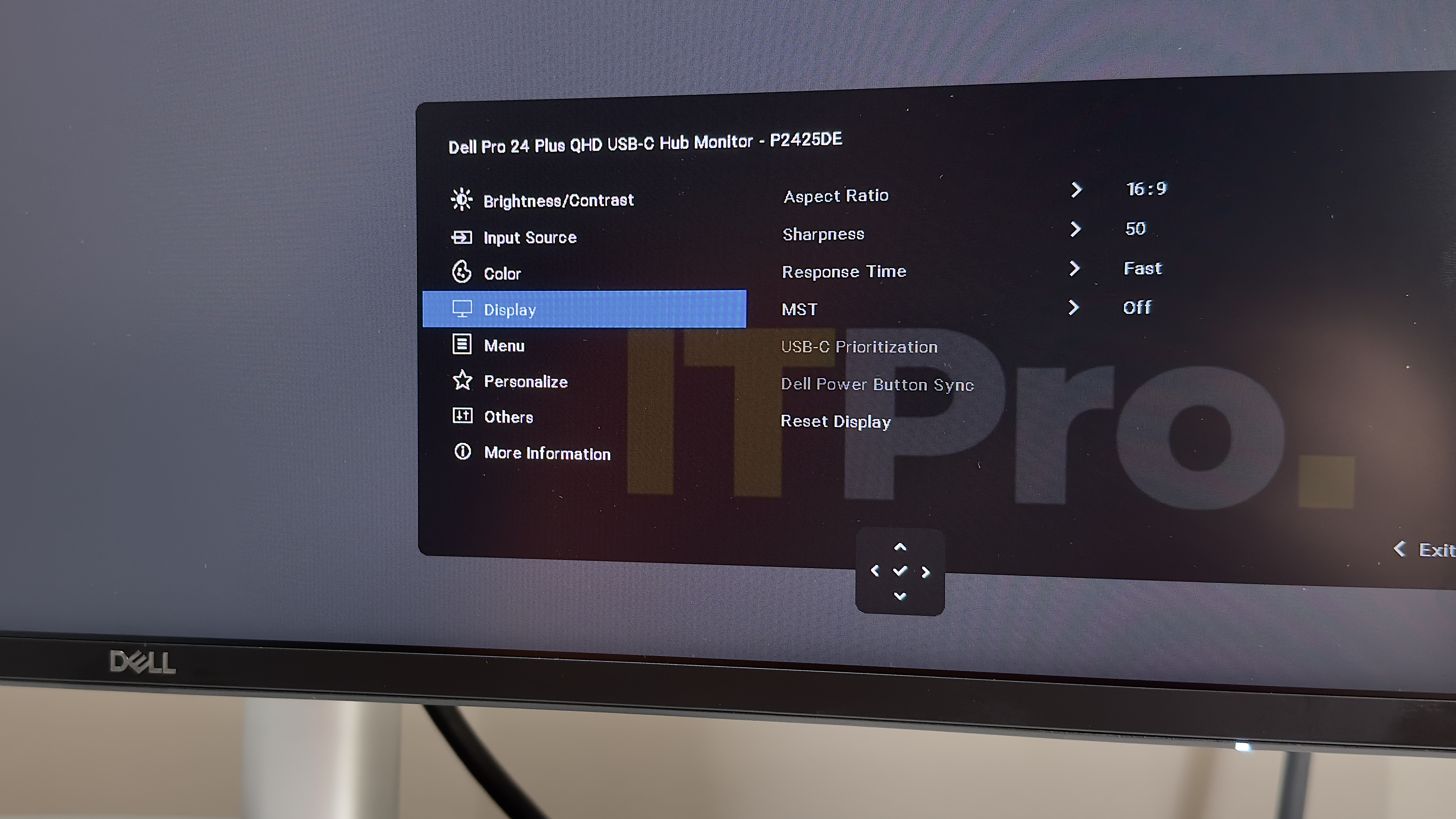 The Dell P2425DE monitor on a desk