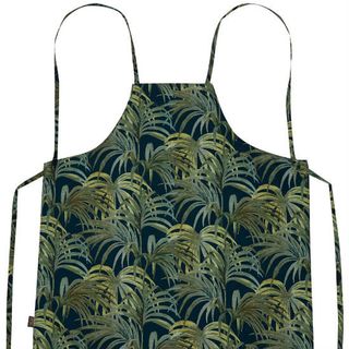 Apron with design of palm leaves with straps
