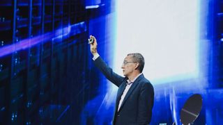 Intel CEO on stage at computex