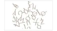 Alexandra Jefford white gold and diamond alphabet charms