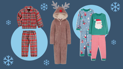 A collage of the best Christmas pyjamas for kids