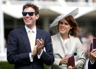 Princess Eugenie and Jack Brooksbank at the Qatar Goodwood Festival at Goodwood Racecourse on July 30, 2015.