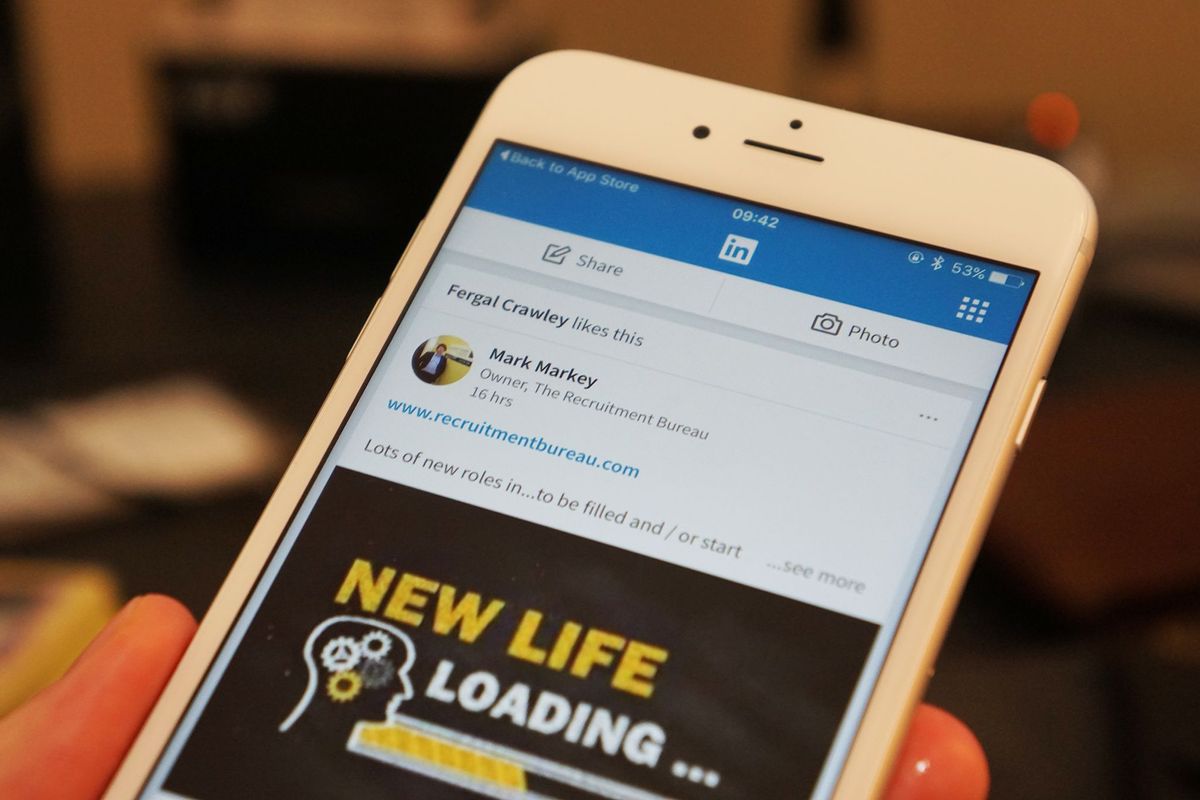LinkedIn on iPhone