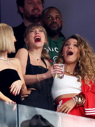Taylor Swift and Blake Lively at the Super Bowl