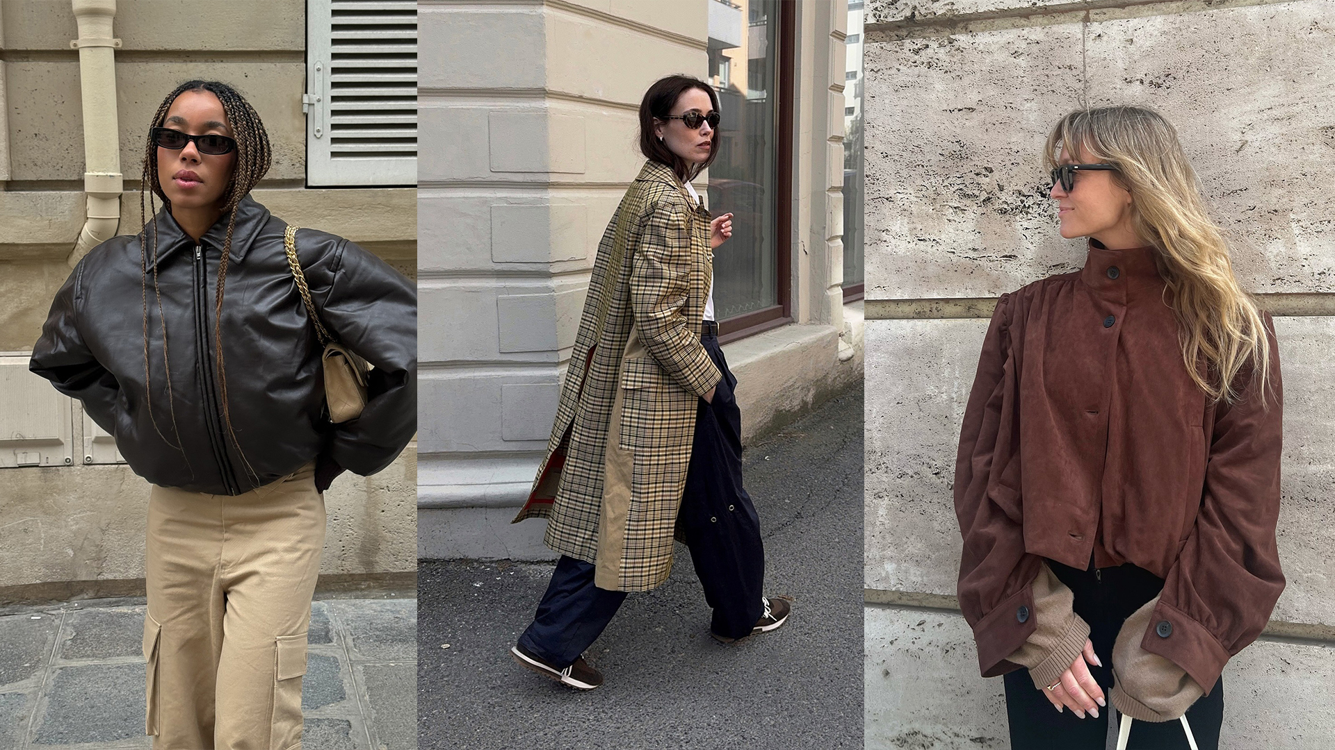 Influencers wearing fall 2025 jacket trends