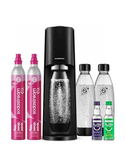 Sodastream Terra Sparkling Water Maker Value Bundle, Black
