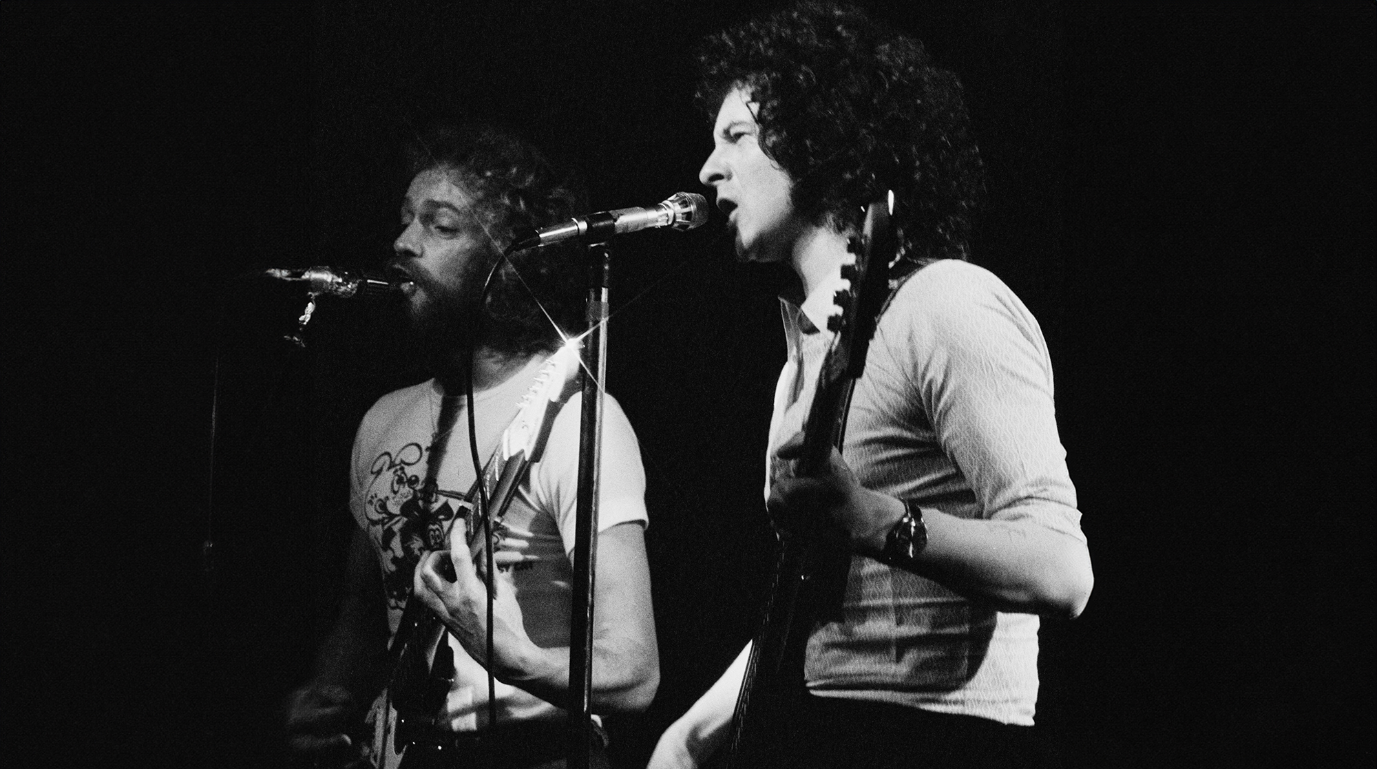 Eric Bell of Noel Redding Band performing on stage at the Marquee Club, Soho, London, United Kingdom, May 1976.