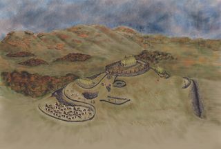 The remains of timber and stone fortifications, a royal hall and a smith's workshop, dating to the Dark Ages, have been discovered on a hilltop called Trusty's Hill in Galloway.